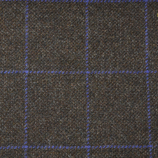 Dark Brown and Royal Bleu Windowpane