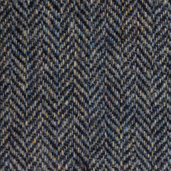 Blue and Tan Herringbone Harris Tweed