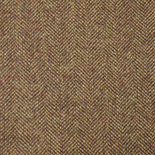 Umber Brown Herringbone Tweed