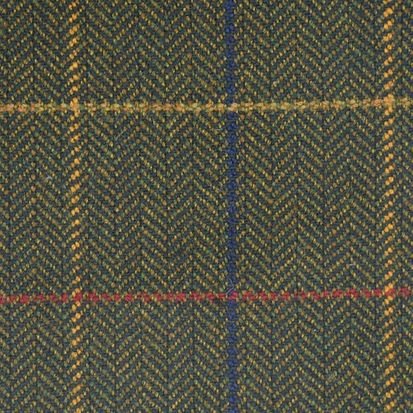 Forest Green, Yellow and Blue Windowpane