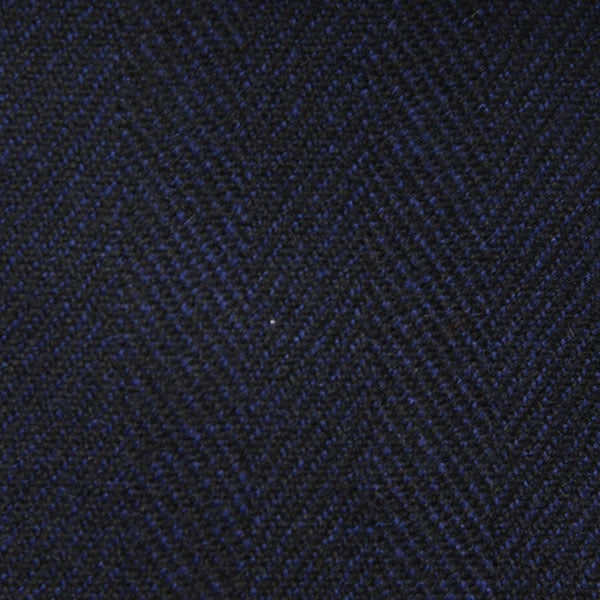 Royal Blue and Black Herringbone