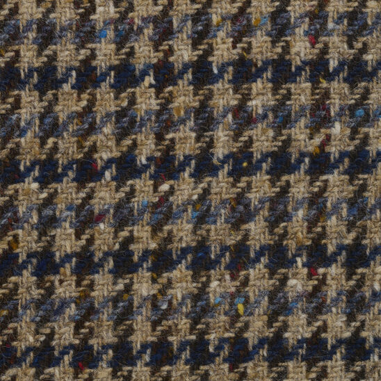 Navy and Tan Houndstooth