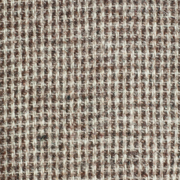 Brown and Cream Houndstooth Tweed