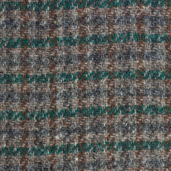 Brown and Green Houndstooth CheckTweed