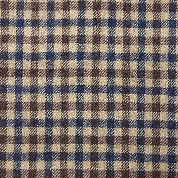 Cream, Blue and Brown GunClub Check
