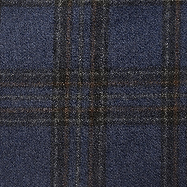 Blue and Brown Windowpane Check