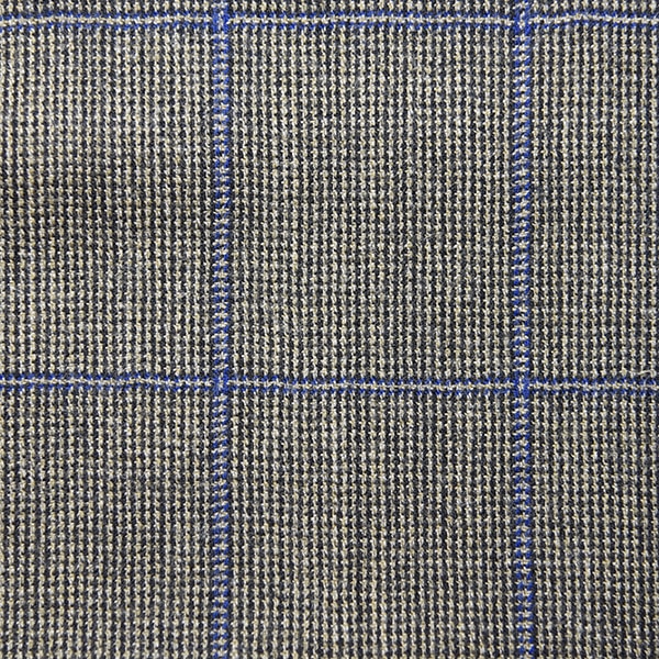 Grey and Blue Houndstooth Windowpane