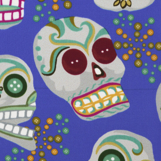 Button Skull Royal Blue