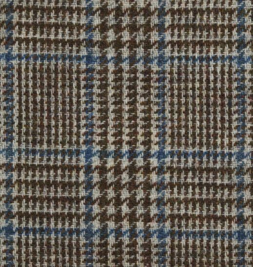 Brown and light blue Glen Check