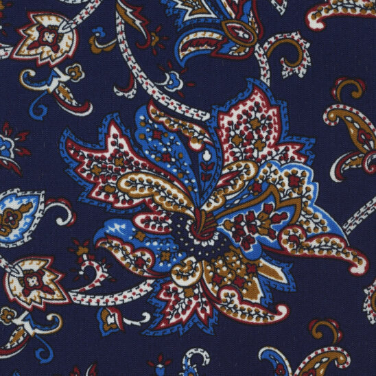 Navy Large Paisley