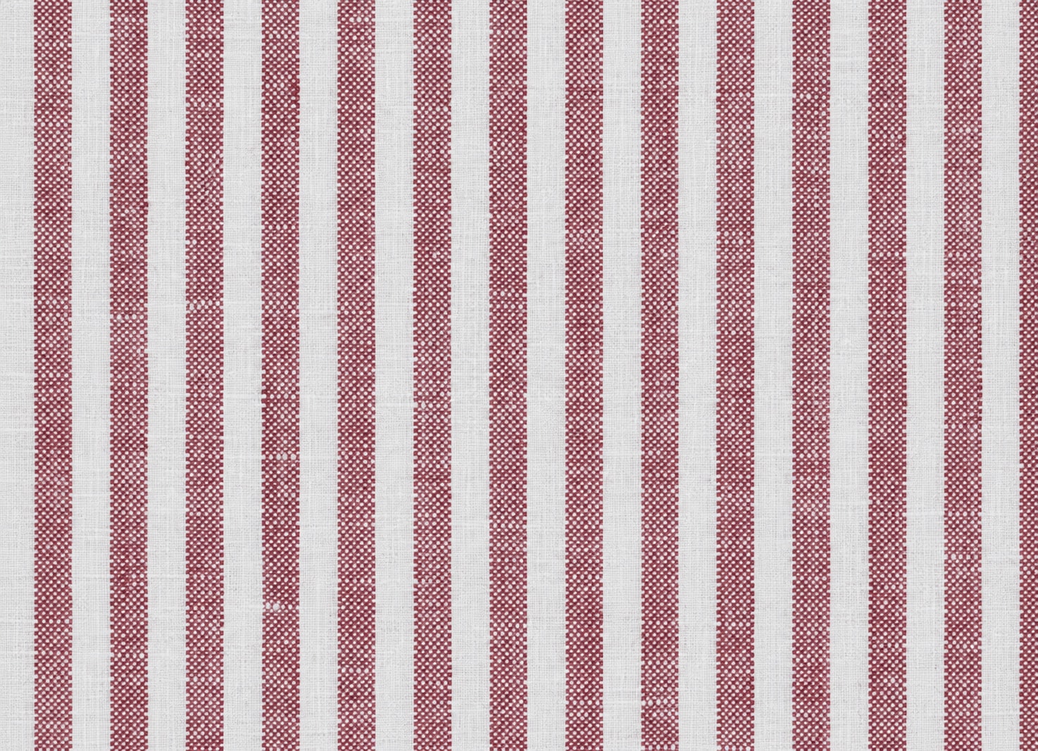 Red Stripe - 100% linen - Sanforized Finish