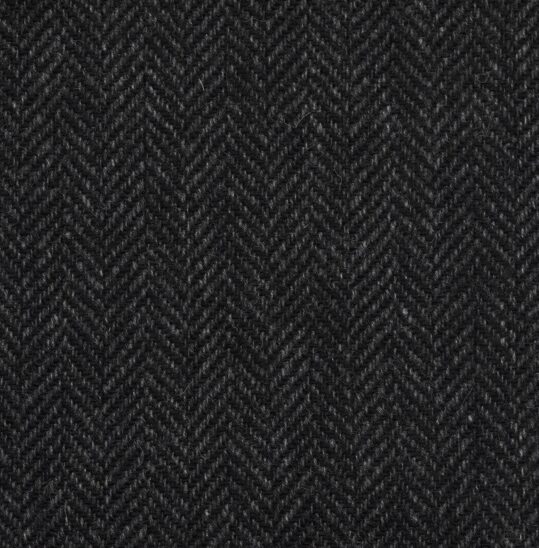 Grey Herringbone Shetland Tweed - 100% Wool - 390g