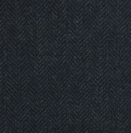 Green Herringbone Shetland Tweed - 100% Wool - 390g