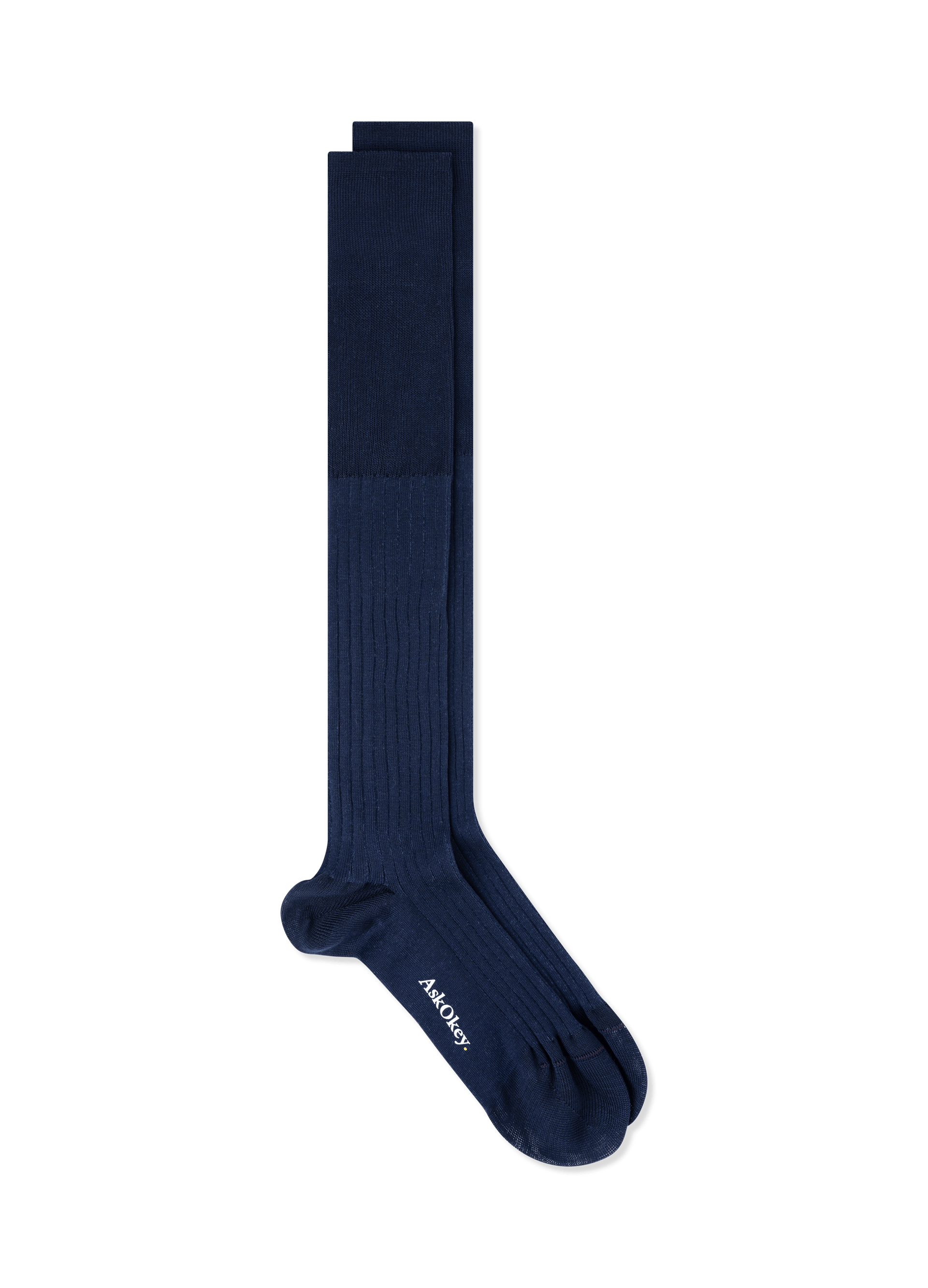 AskOkey Shadow Stripe Socks in Navy / Small