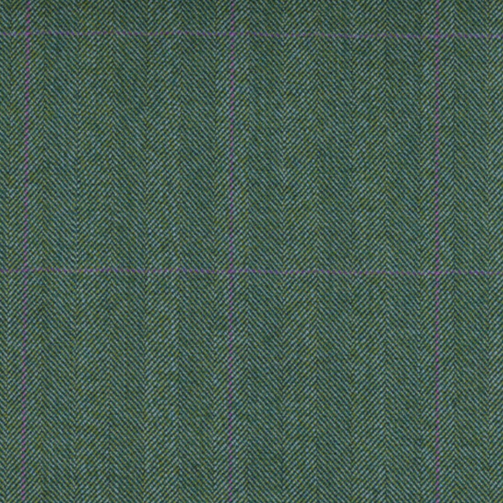 Mint Green and Violet Windowpane Herringbone