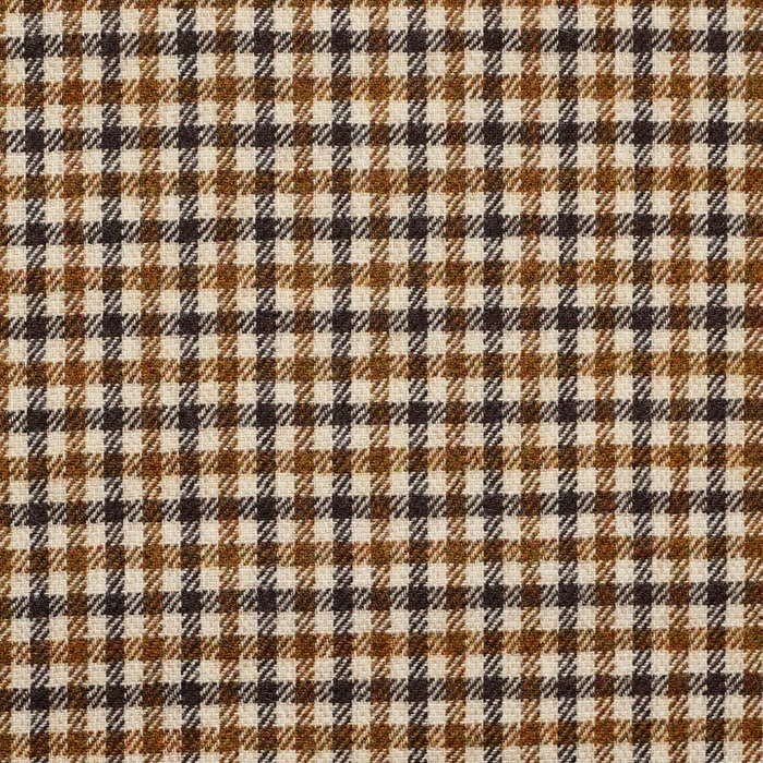 Large Tonal Brown Gunclub Check Tweed - 100% Wool - 510g