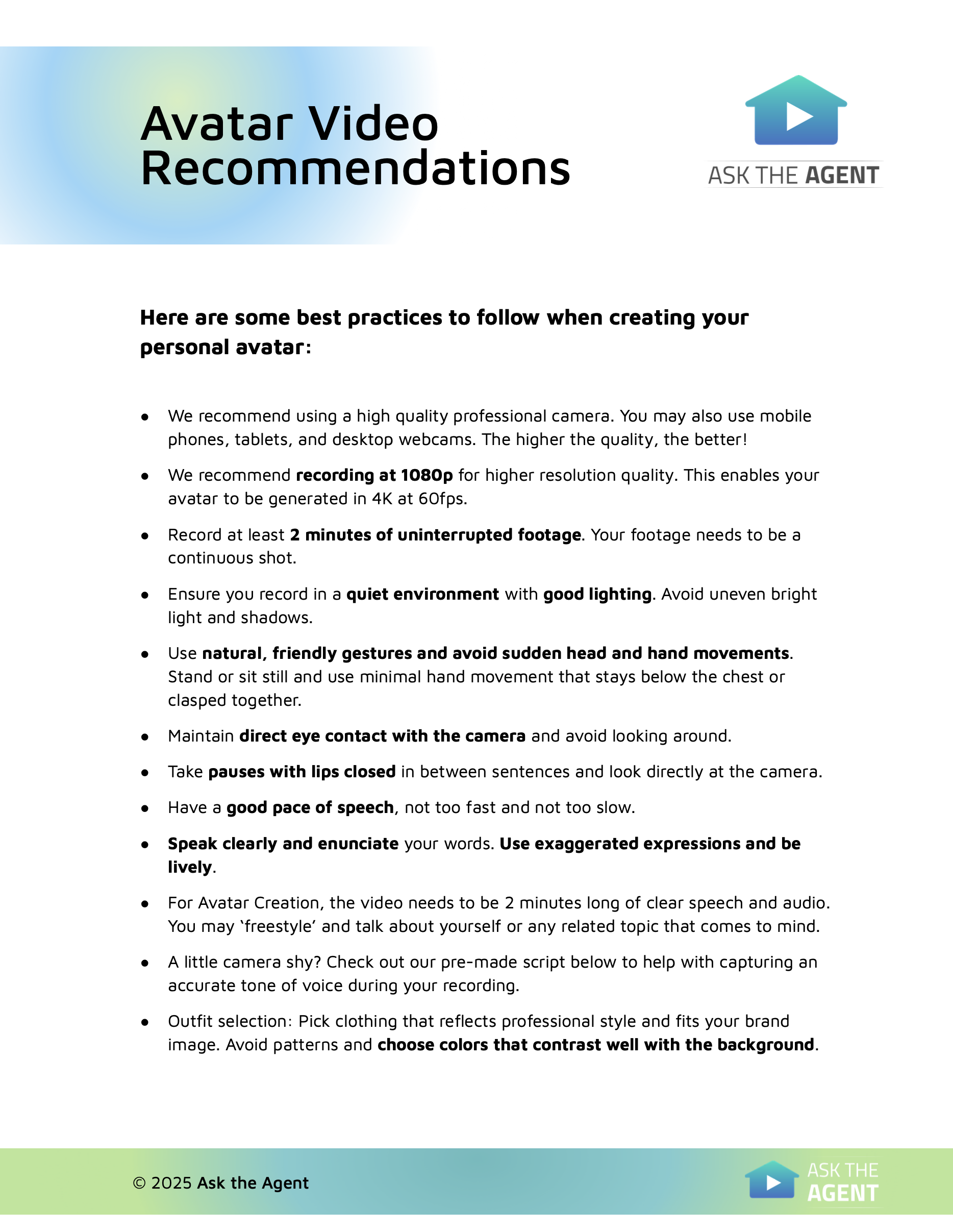 Avatar Video Recommendations PDF
