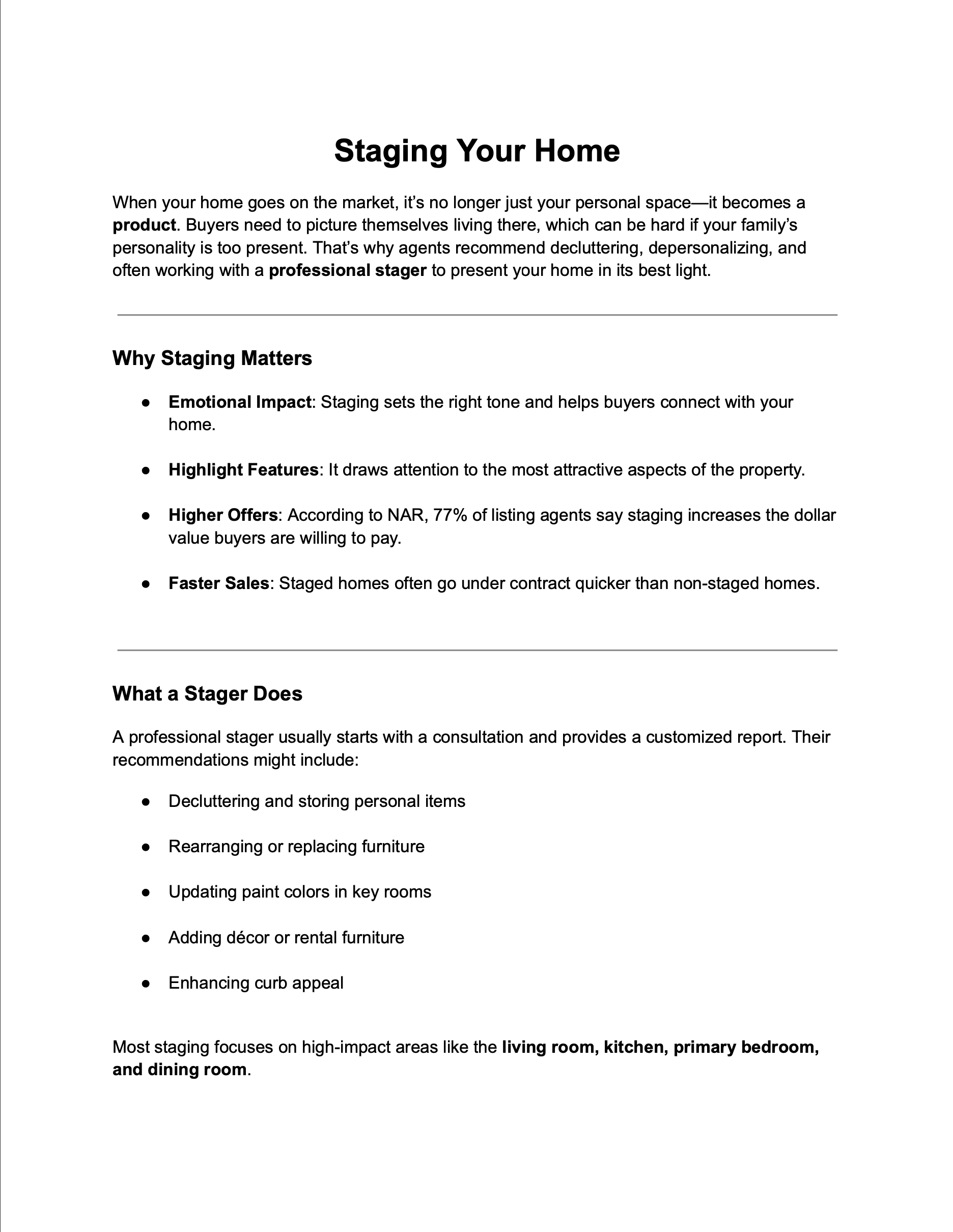 Staging Your Home PDF