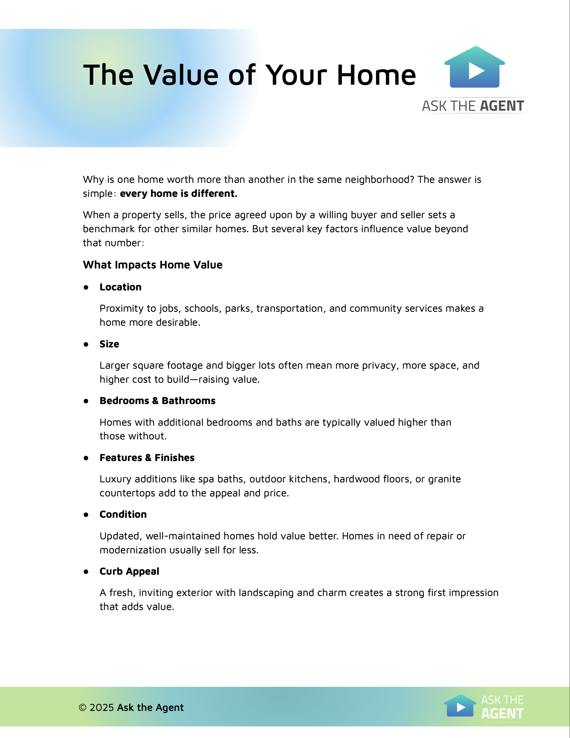 The Value of Your Home PDF