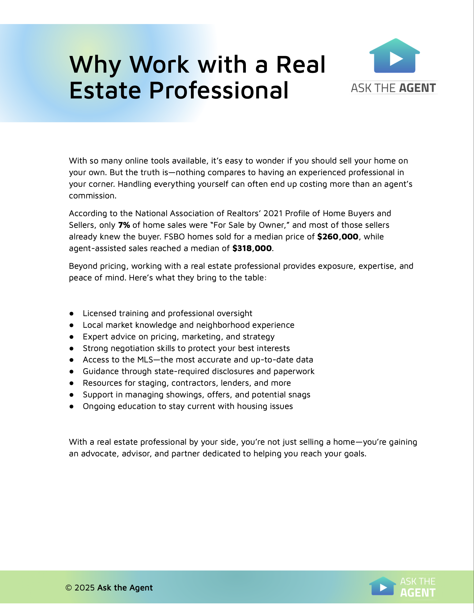 Why Work with a Real Estate Professional? PDF