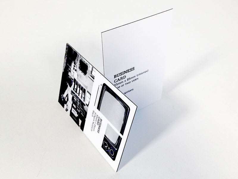 Black core business cards, 815gsm premium 3 ply