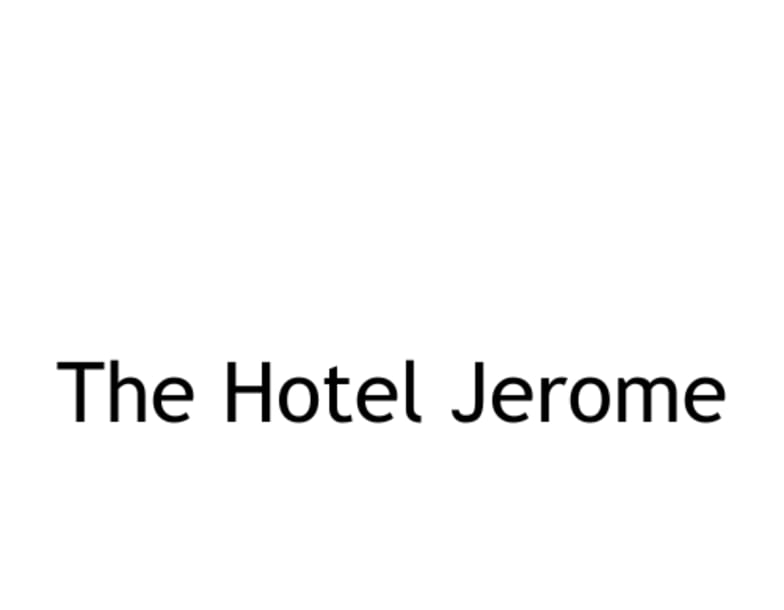 The Hotel Jerome, a historic luxury hotel located in Aspen, Colorado, and part of the Auberge Resorts Collection.
