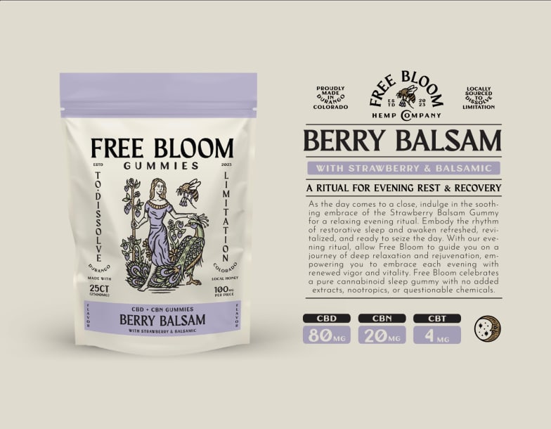 Free Bloom Hemp Company Product Ad: Berry Balsam