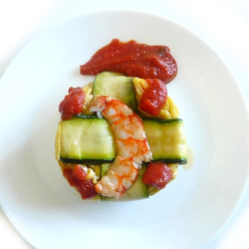 tmballo di tagliolini e gamberi