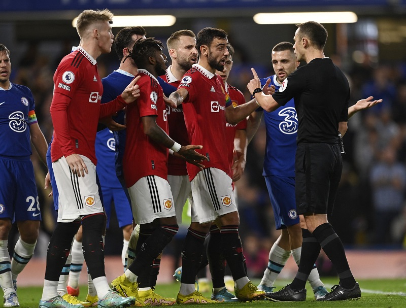 Manchester United Imbang 1-1 Lawan Chelsea di Liga Inggris 2022-2023, Bruno Fernandes Geram dengan Keputusan Wasit