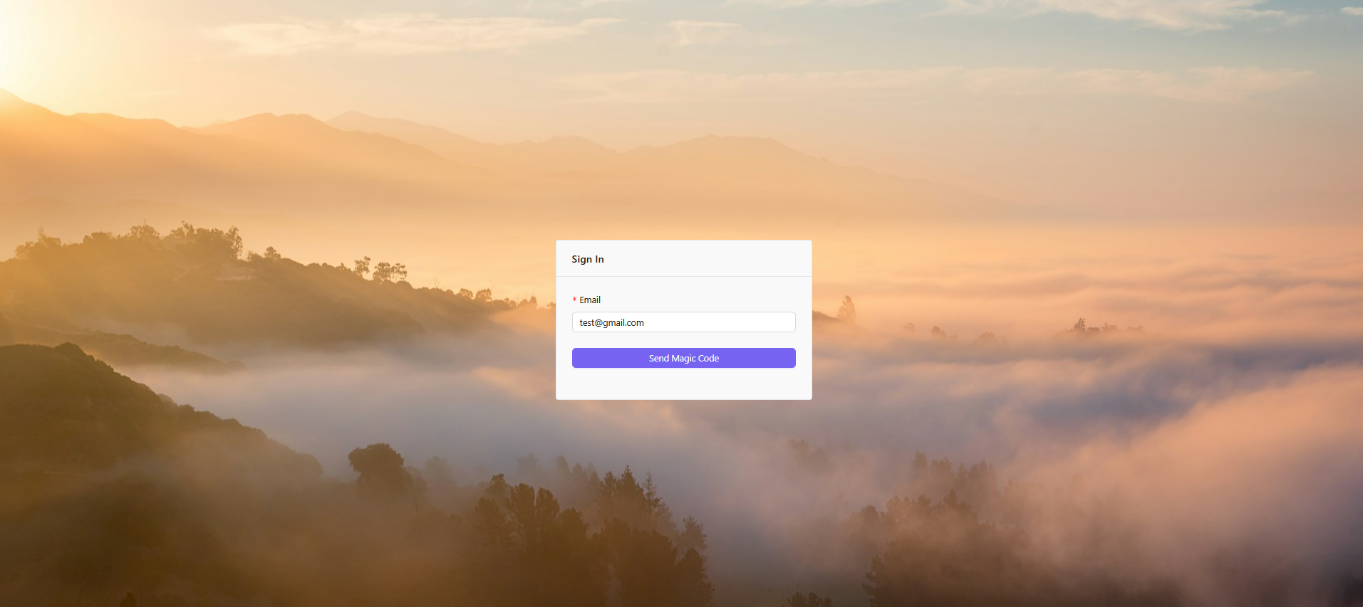 Notifuse login page after completing setup