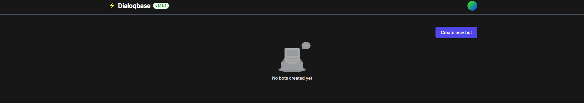 Dialoqbase dashboard screenshot
