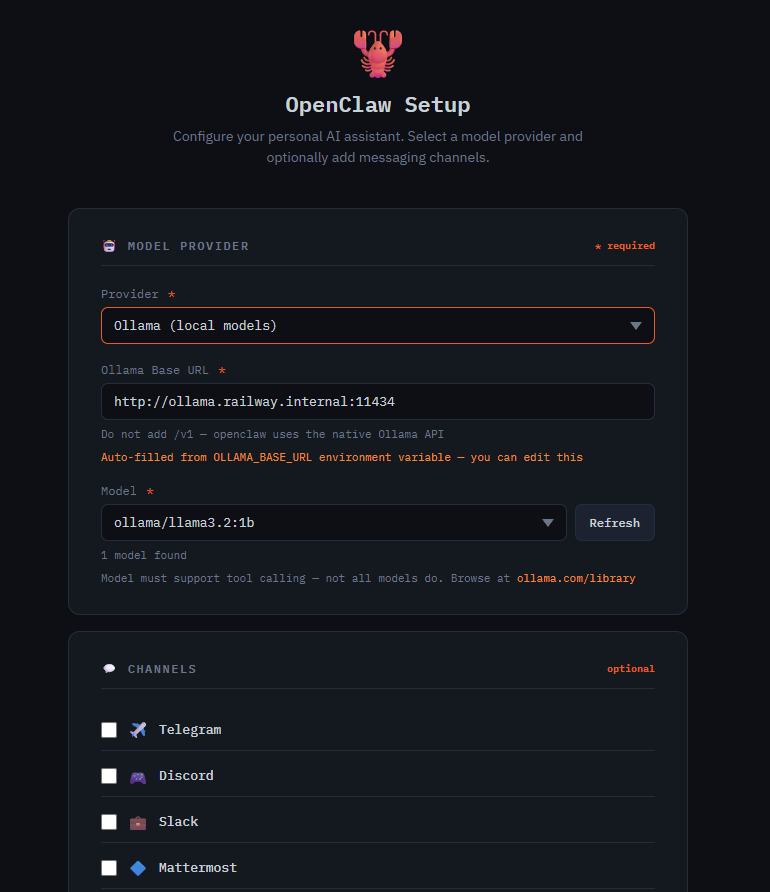 OpenClaw setup wizard