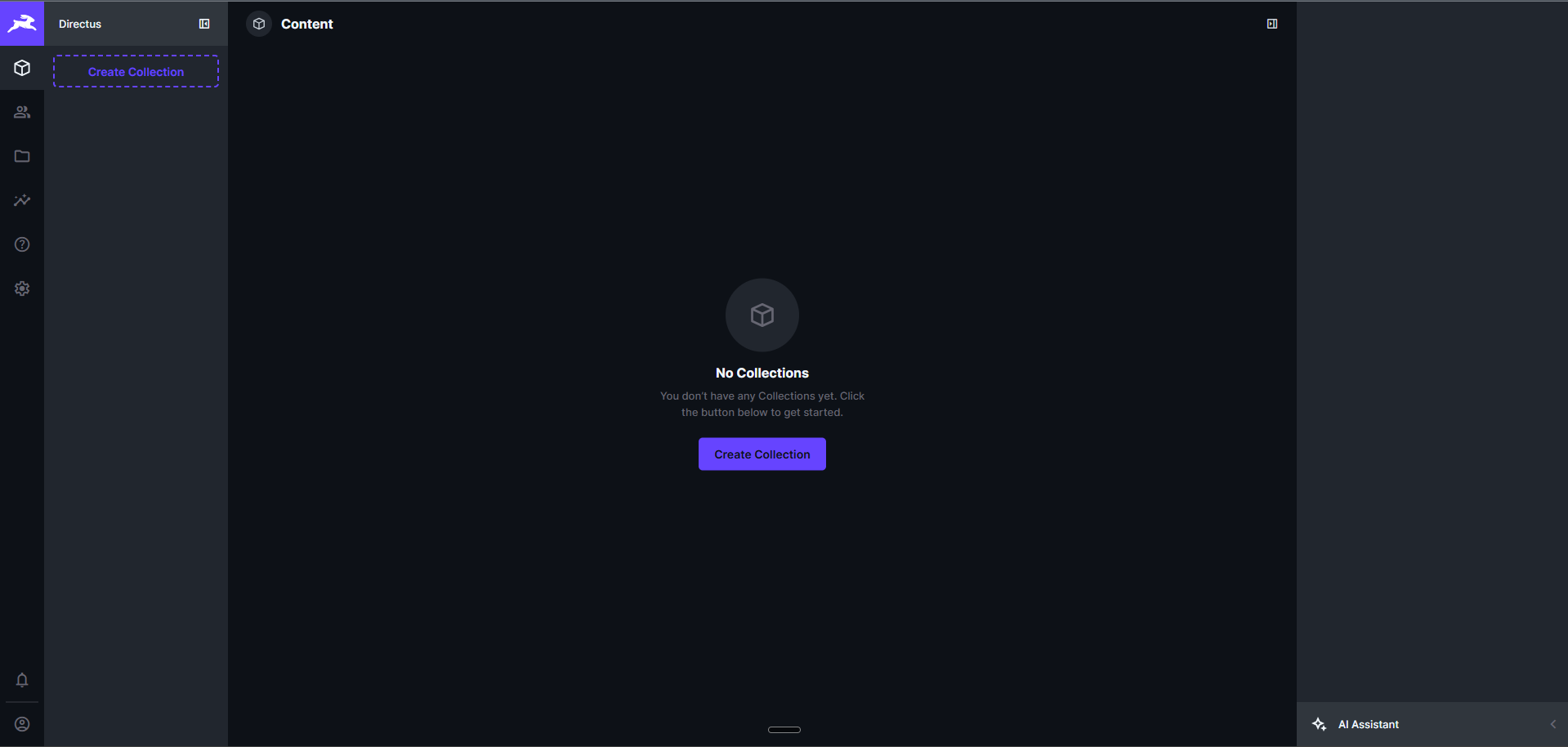 Directus dashboard screenshot