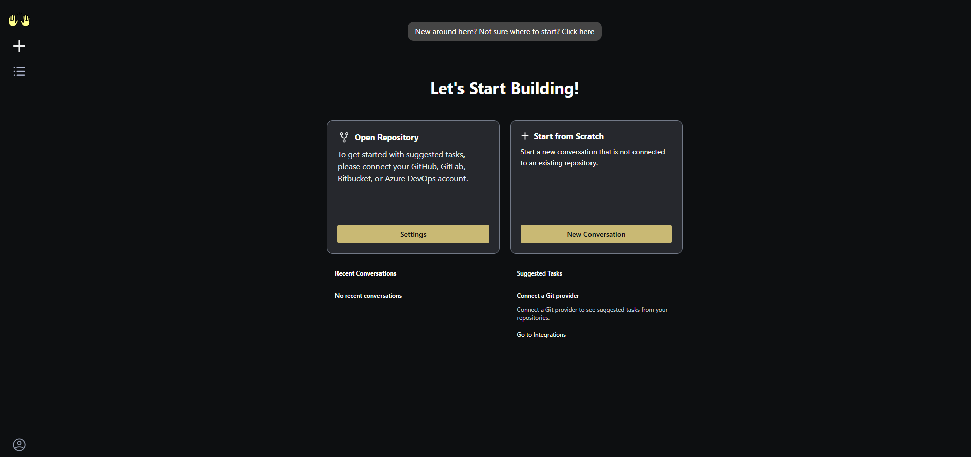 OpenHands dashboard screenshot