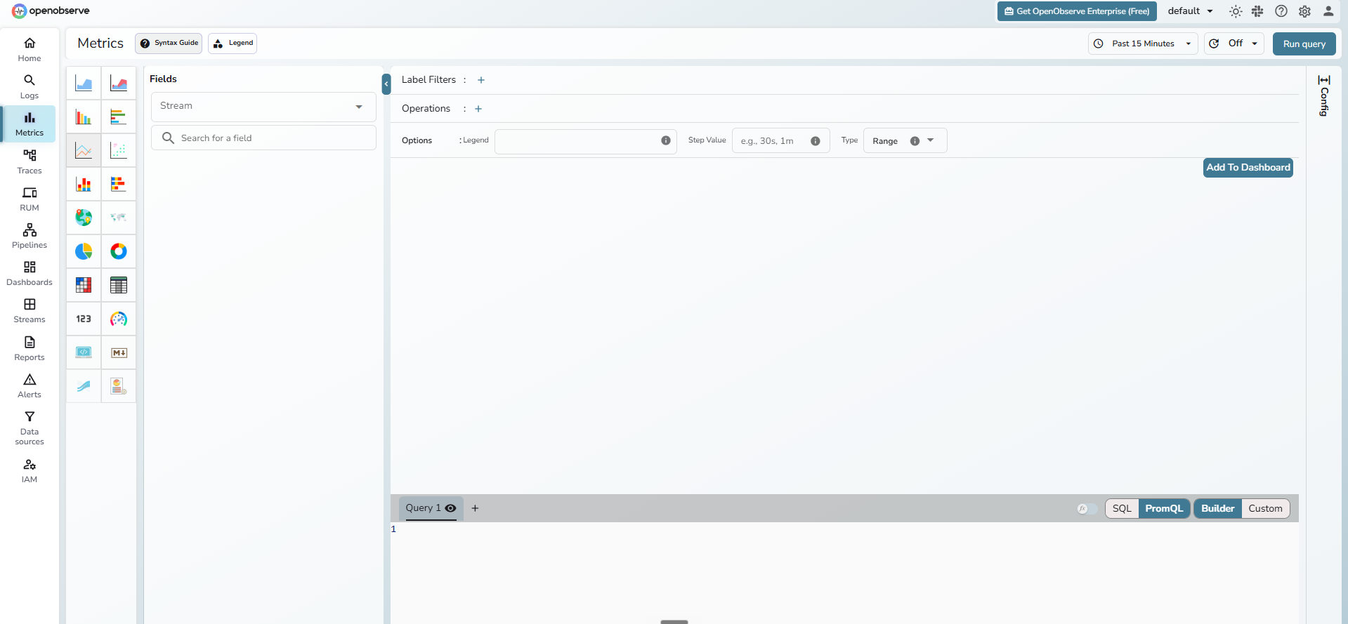 OpenObserve dashboard screenshot