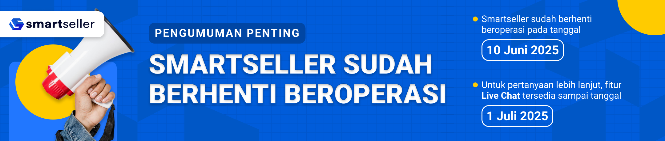 Smartseller Service Closure Announcement