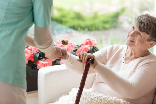 Senior at home because of in-home support services