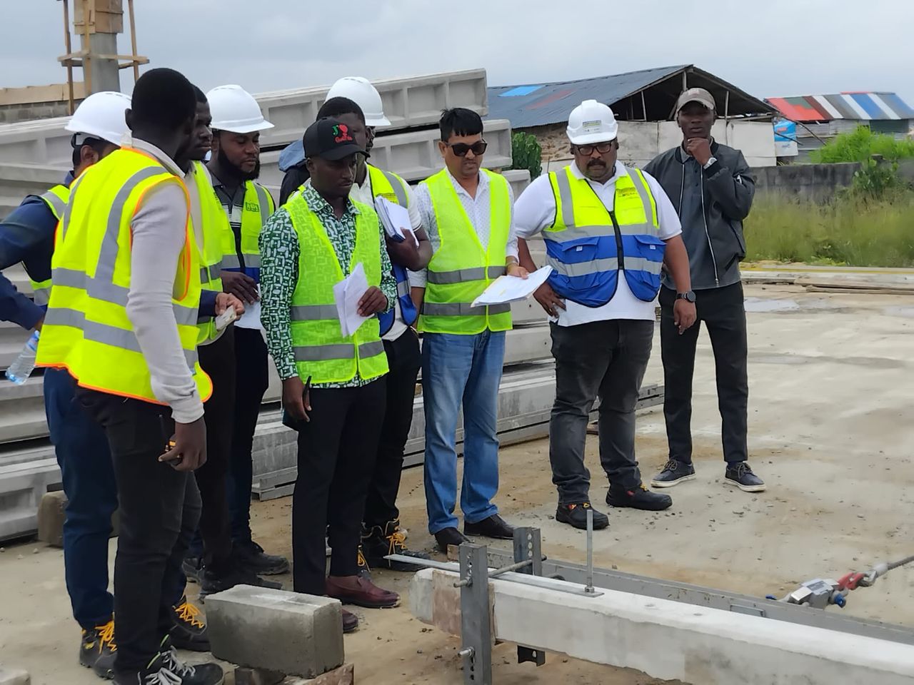 Concrete Pole of Liberia team at work