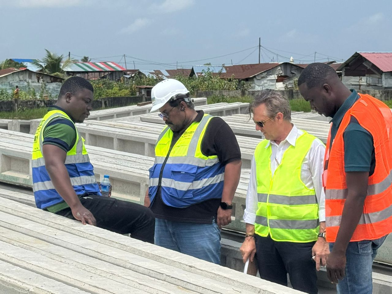 Concrete Pole of Liberia team at work