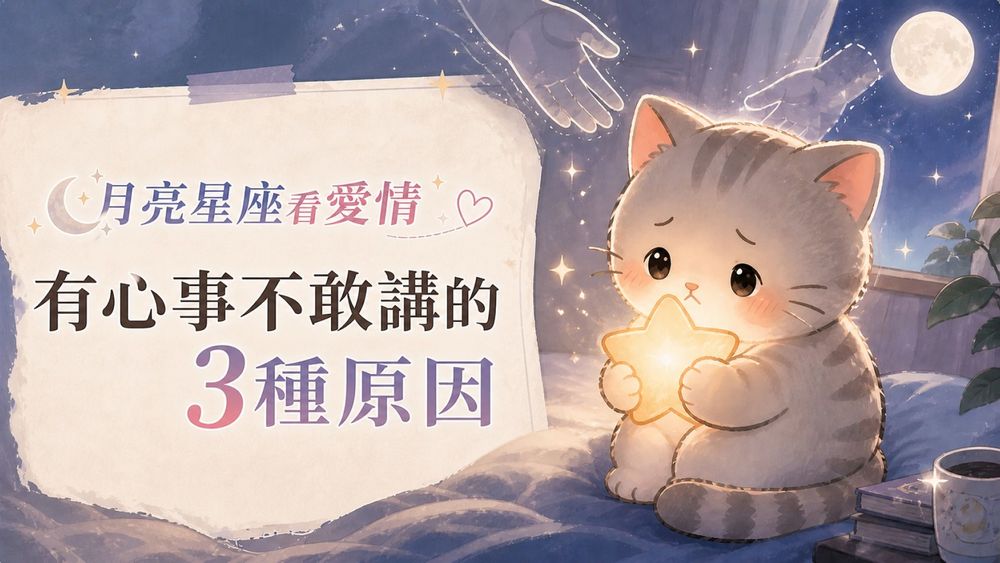 月亮星座看愛情|有心事不敢講的3種原因