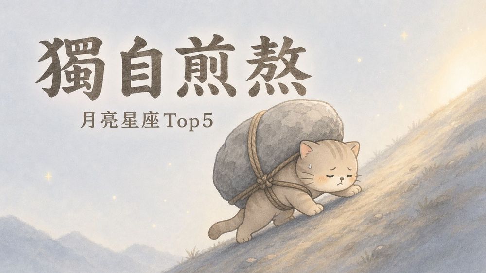 最常「獨自煎熬」的月亮星座前5名