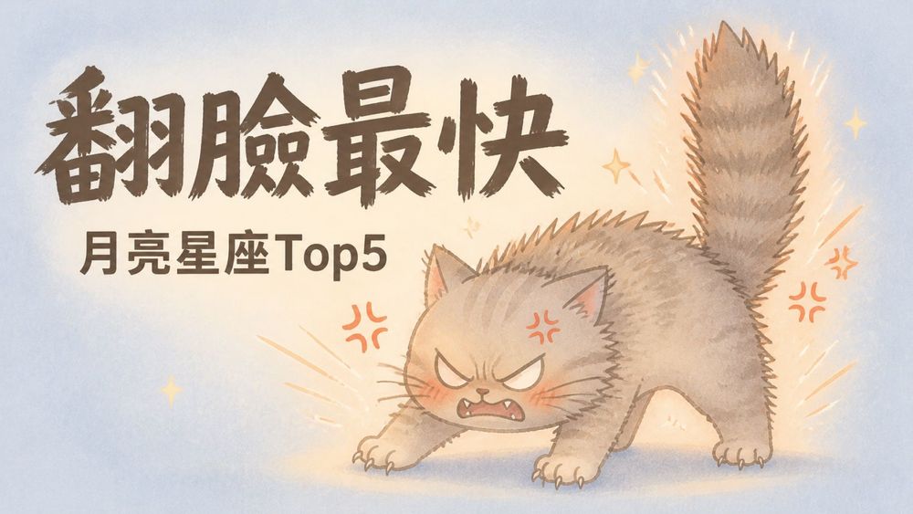翻臉速度最快的月亮星座前5名