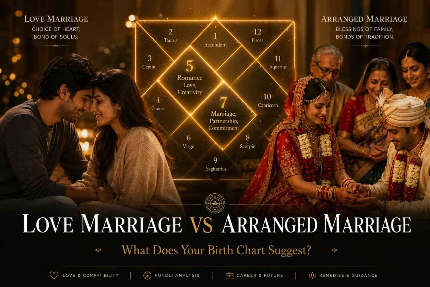 Will You Have a Love Marriage or Arranged Marriage? Vedic Astrology Explained