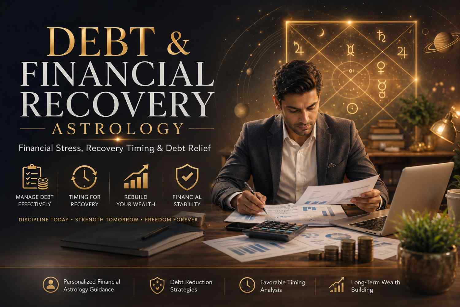 Debt and Financial Recovery in Vedic Astrology: Chart Factors, Timing, and the Primacy of Practical Financial Action