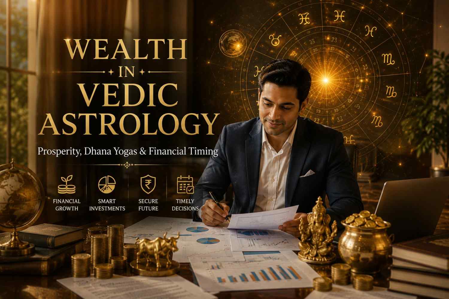 Wealth in Vedic Astrology: Chart Factors, Financial Timing, and Honest Limits