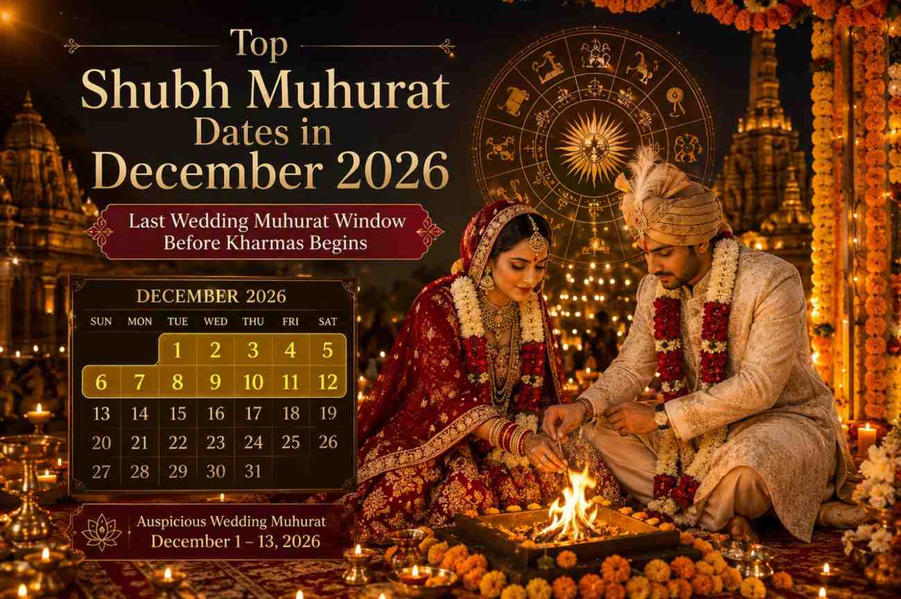 Top Shubh Muhurat Dates in December 2026 — Last Wedding Window of the Year