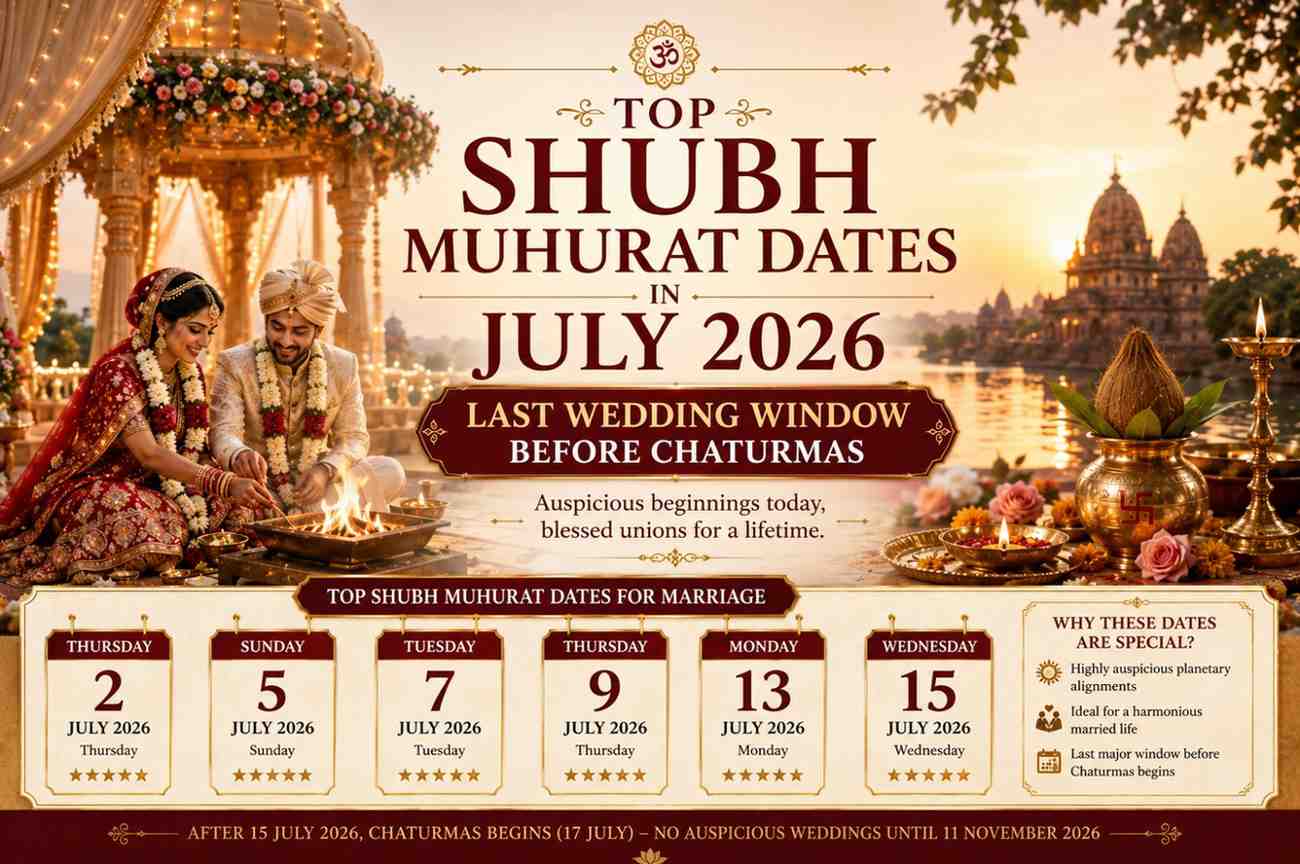 Top Shubh Muhurat Dates in July 2026 — Last Wedding Window Before Chaturmas