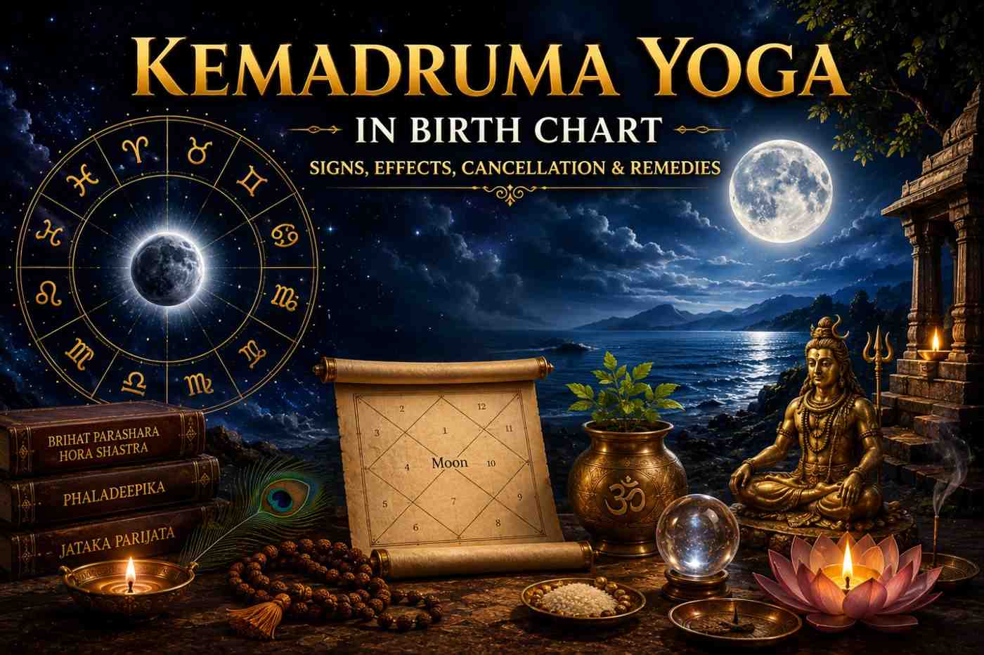 kemadruma yoga birth chart analysis