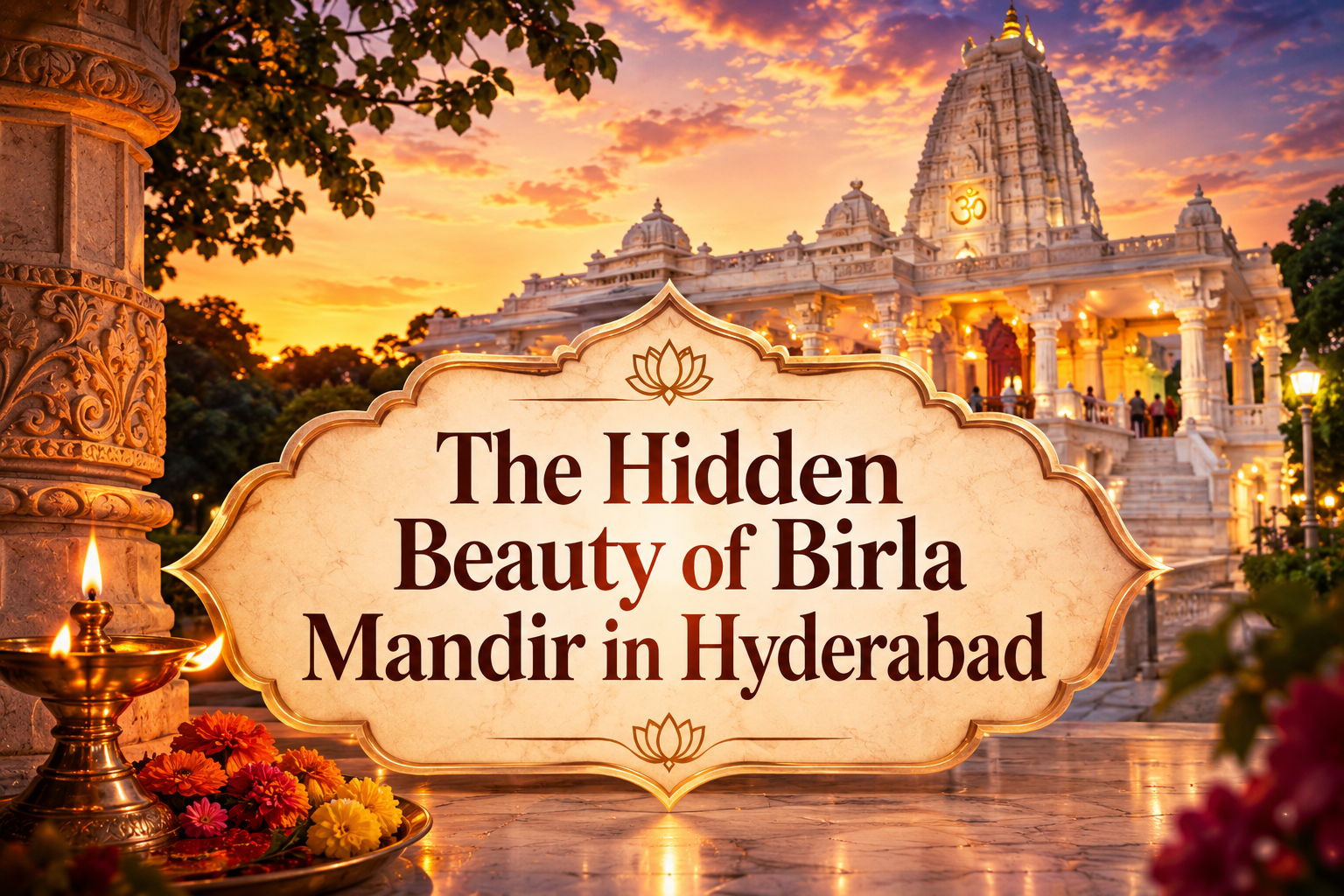 birla mandir hyderabad white marble temple view
