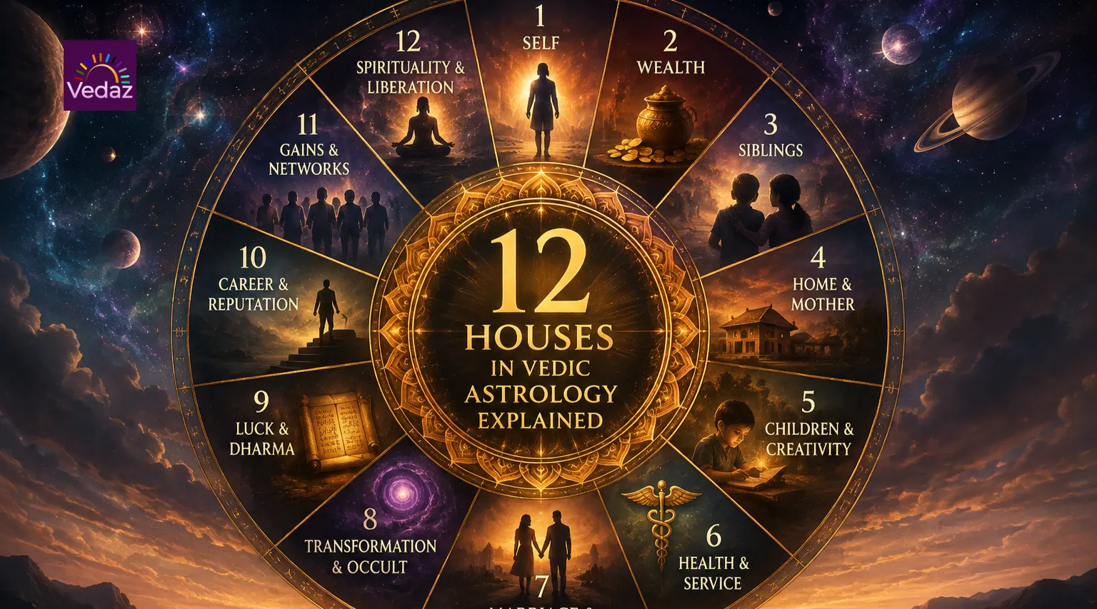 12 houses in vedic astrology explained
